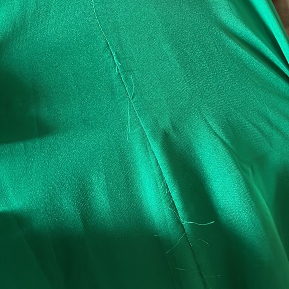 Sherri Hill Emerald Jeweled Long Strapless Dress - Picture 3 of 7